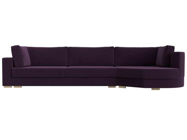 Угловой диван-кровать Лига 026 фиолетового цвета правый угол