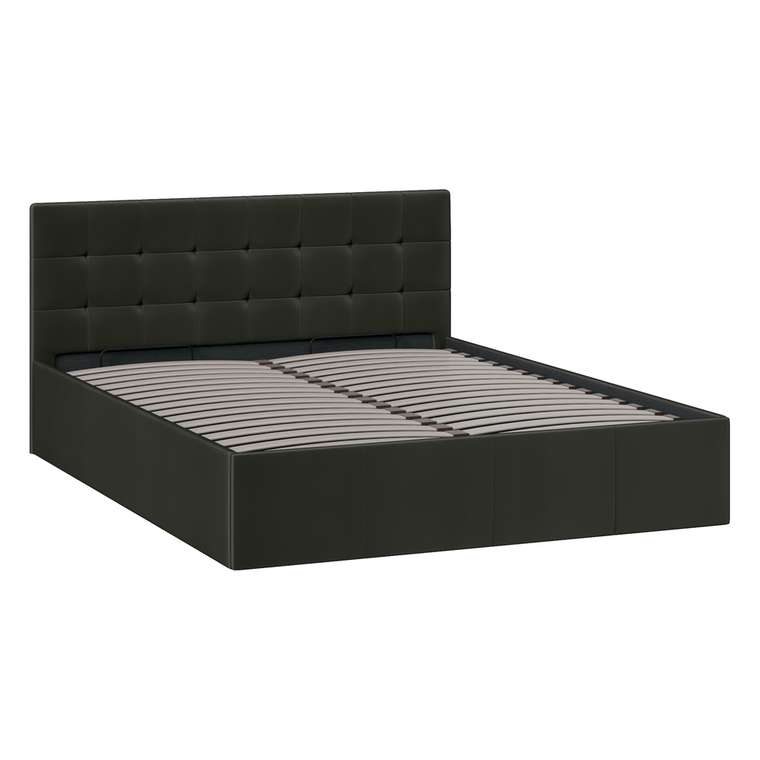 Кровать Эмма 160х200 темно-серого цвета с подъемным механизмом