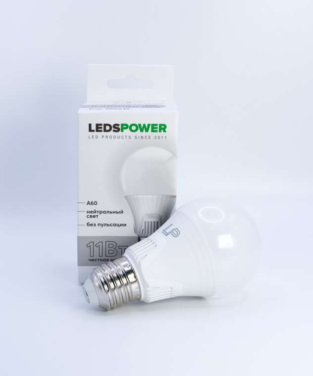Лампочка светодиодная E27 11Вт 4000K LEDS POWER 006635