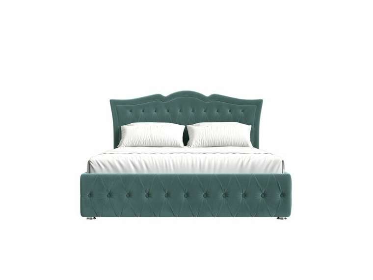 Кровать Герда 180х200 бирюзового цвета с подъемным механизмом