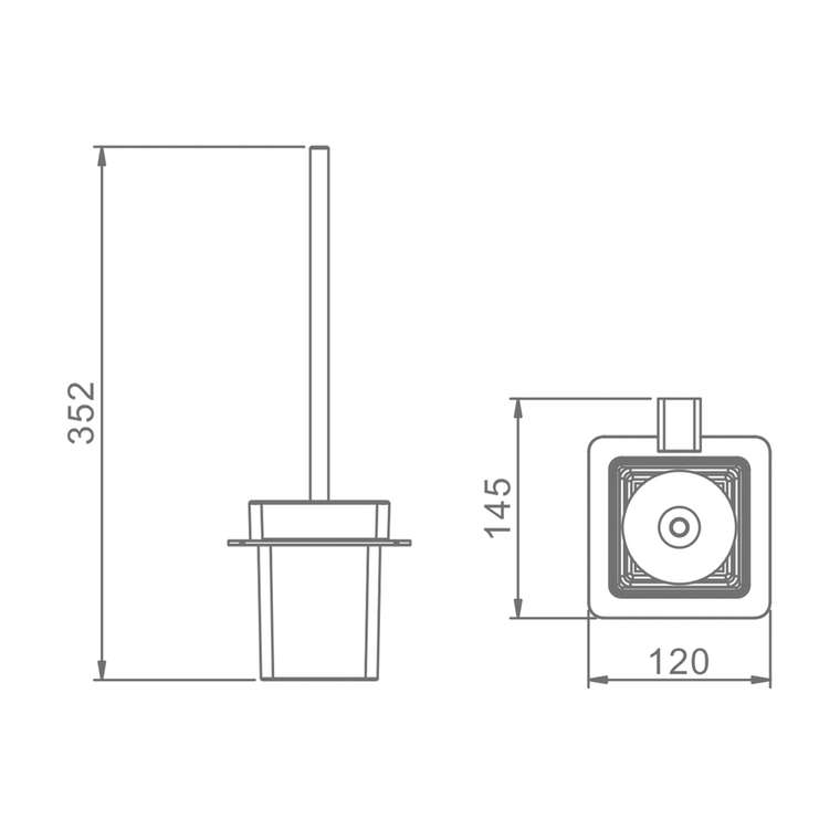 Ершик настенный Raglo R301.10.06, черный