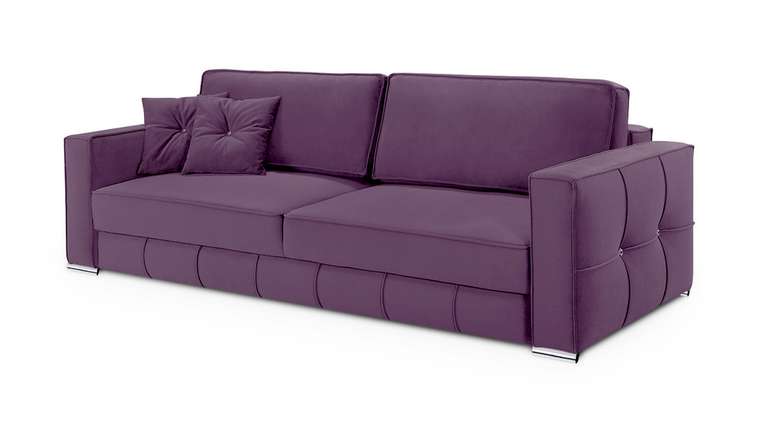 Прямой диван-кровать Диадема Лайт сиреневого цвета
