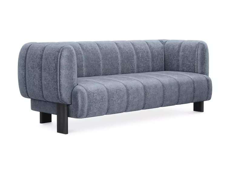 Диван Cassis синего цвета с черными ножками
