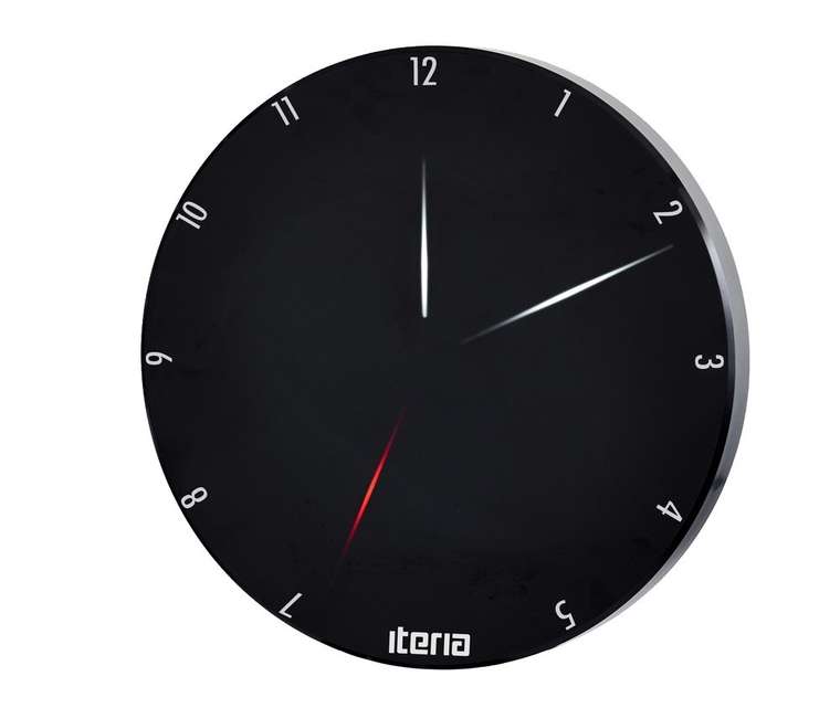 Светодиодные часы Iteria (цвет черный)
