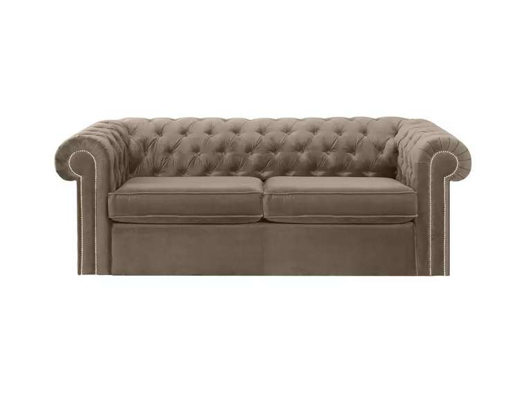 Диван-кровать Chesterfield коричневого цвета