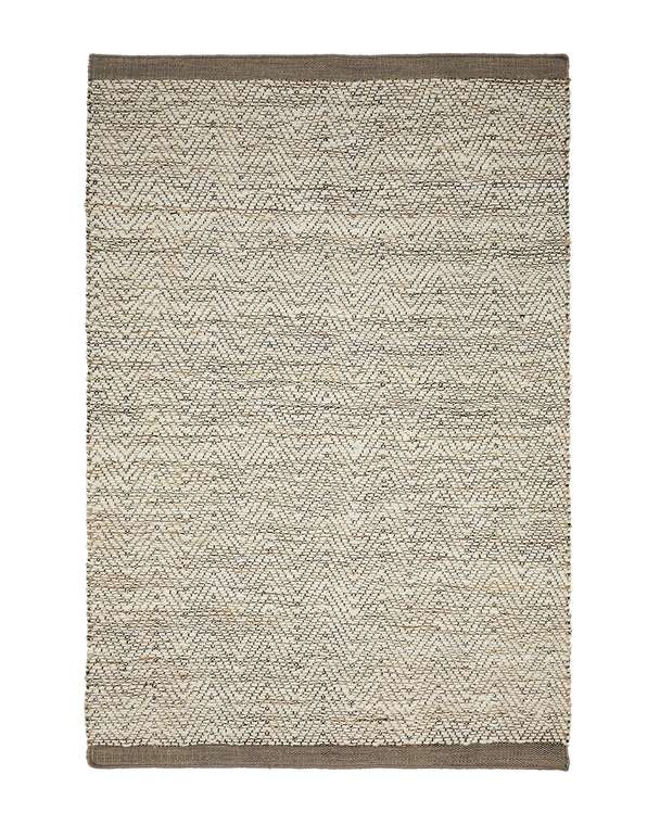 Бежевый жаккардовый ковер Arpe 160х230 из джута 