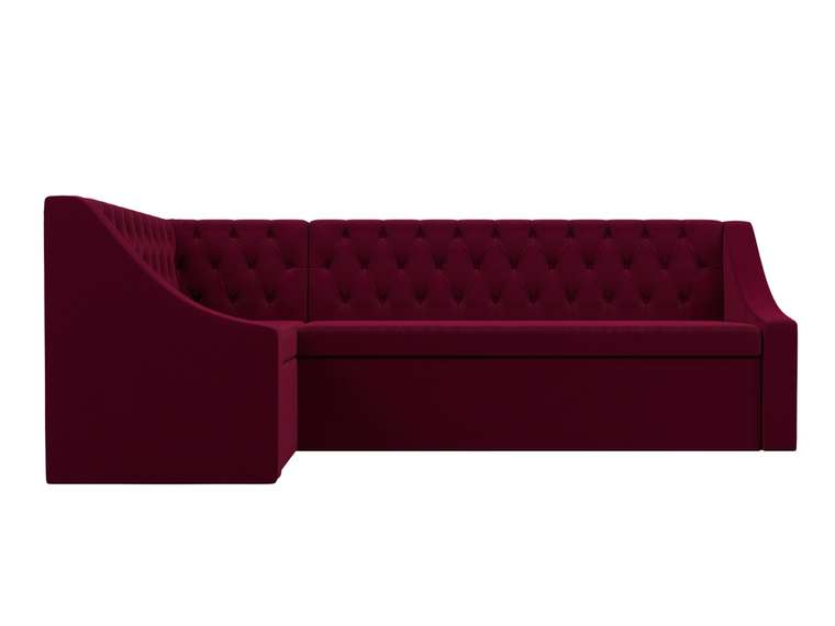 Угловой диван-кровать Мерлин бордового цвета левый угол