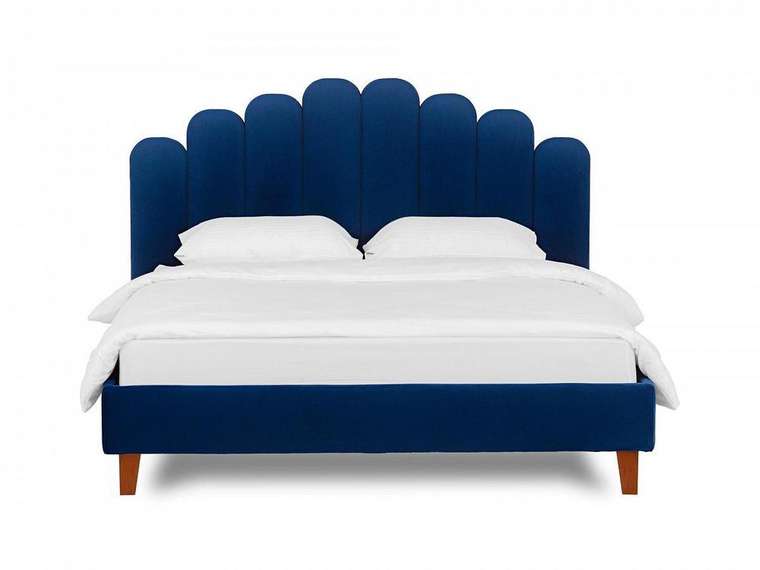 Кровать Queen II Sharlotta L 160х200 темно-синего цвета 