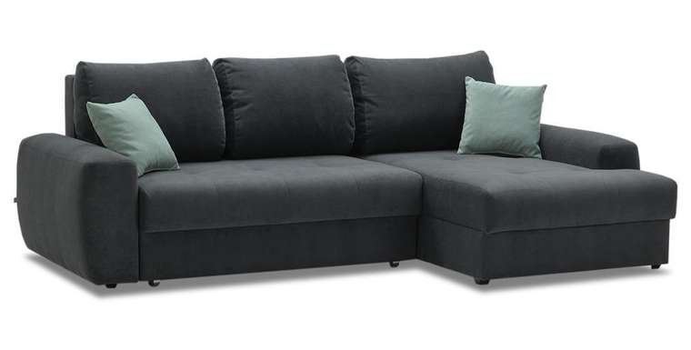 Угловой диван-кровать Коста темно-серого цвета