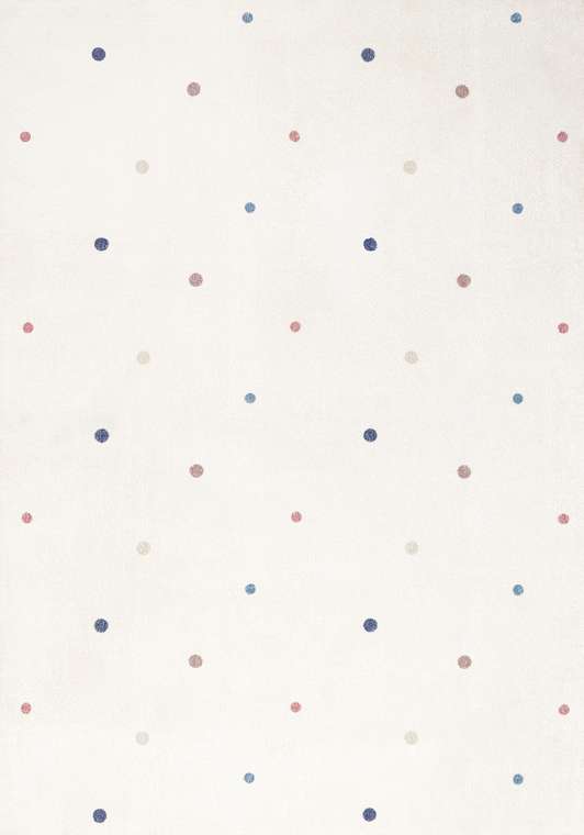 Ковер Soft dots 160x230 белого цвета