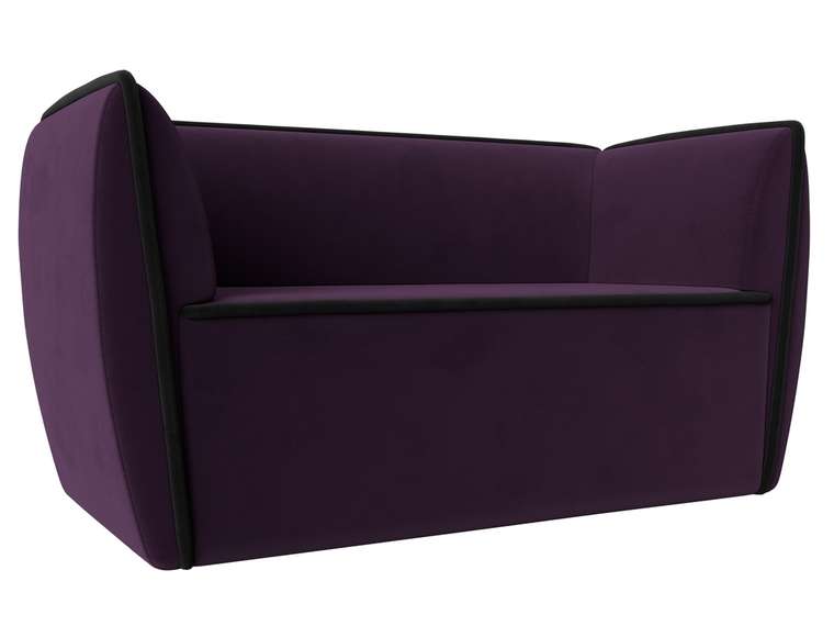Прямой диван Бергамо фиолетового цвета