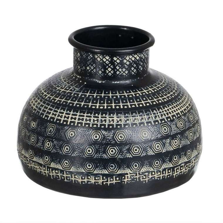 Ваза Чёрный Алюминий 15 x 15 x 13 cm