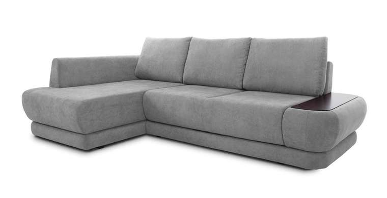 Угловой диван-кровать Гранде серого цвета