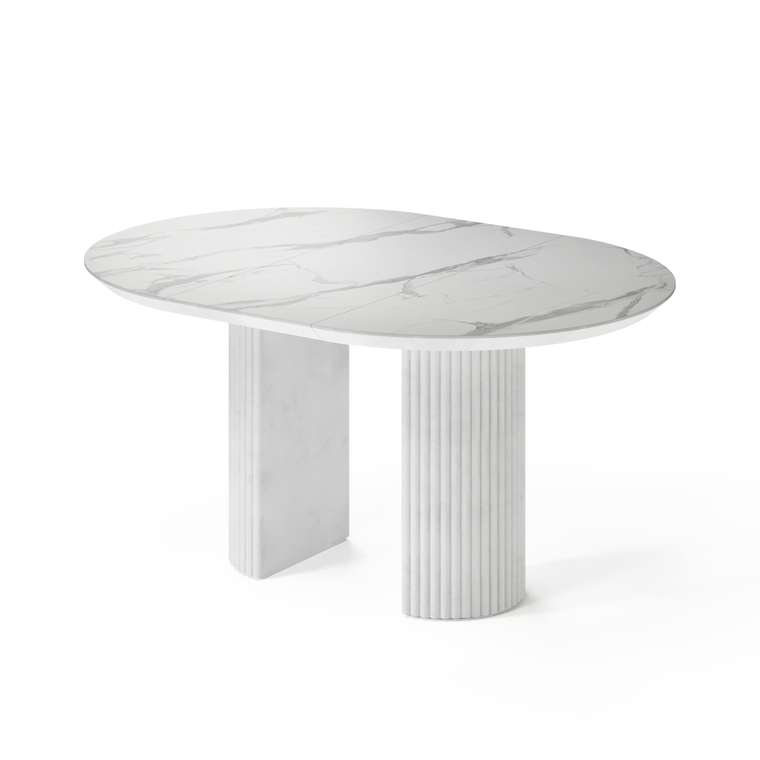 Раздвижной обеденный стол Ботейн L белого цвета
