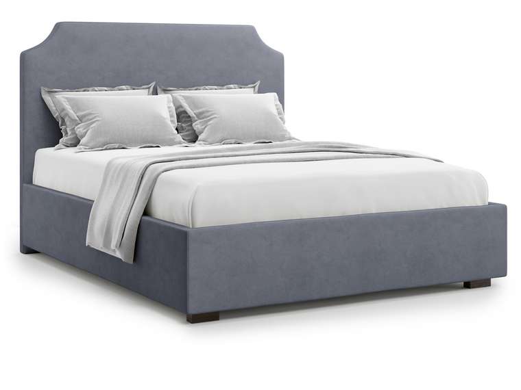 Кровать Izeo 140х200 серого цвета с подъемным механизмом 