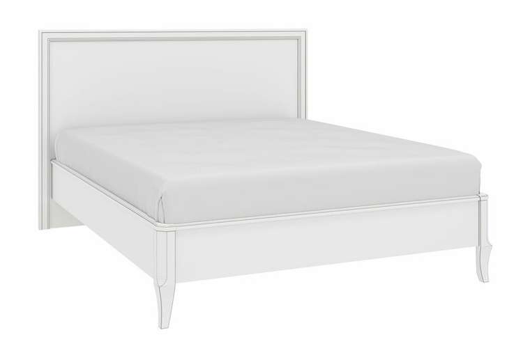 Кровать Онтарио 160х200 серо-белого цвета