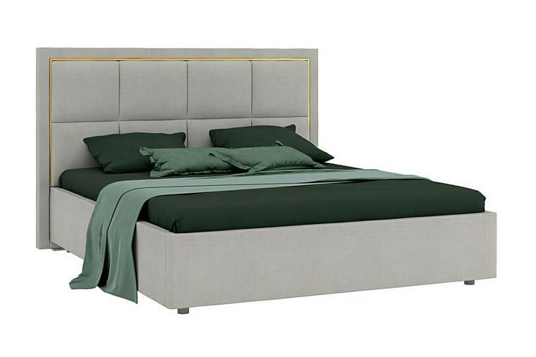 Кровать Дольче 180х200 светло-серого цвета