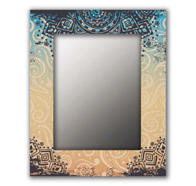 Настенное зеркало Этника 50х65 бежевого цвета