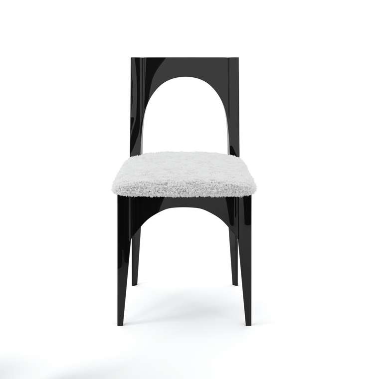 Стул Ценг черно-белого цвета