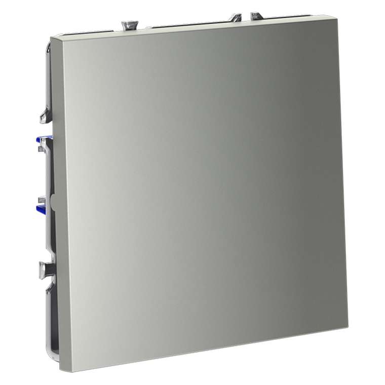 Проходной переключатель встраиваемый VOLTUM S70 одноклавишный 10А, (сталь)