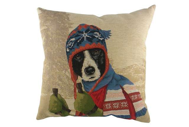 Подушка с принтом Ski Dogs Border Collie 