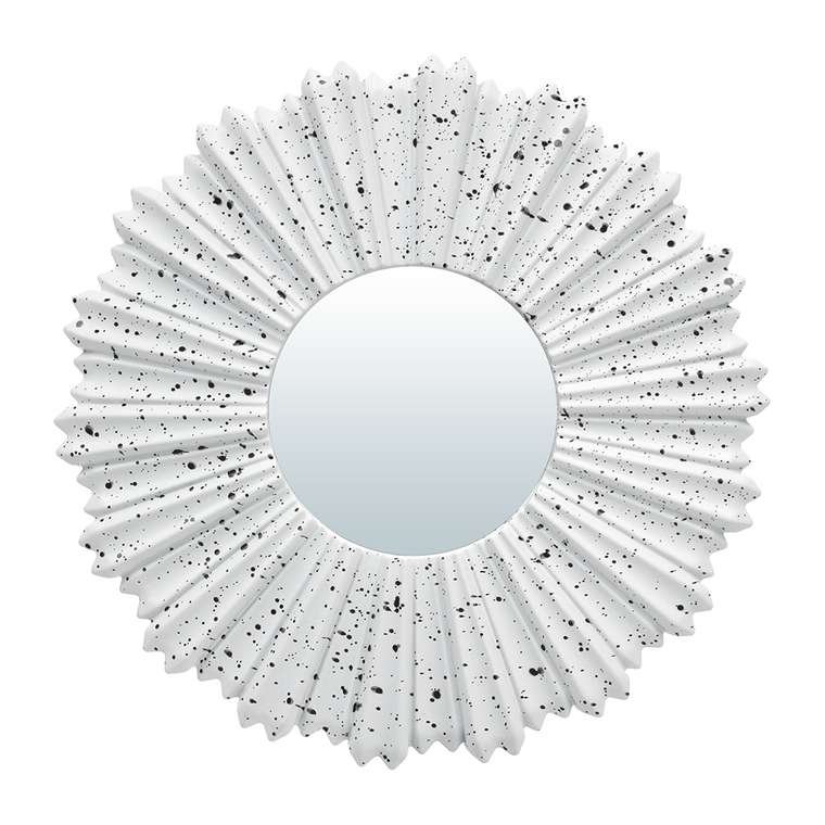 Комплект из трех  настенных декоративных зеркал Ницца белого цвета