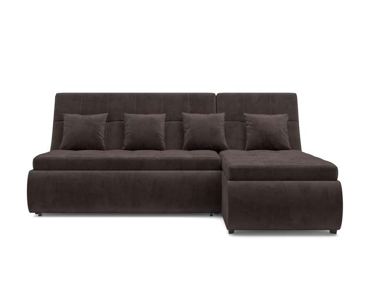 Угловой диван-кровать Дубай коричневого цвета