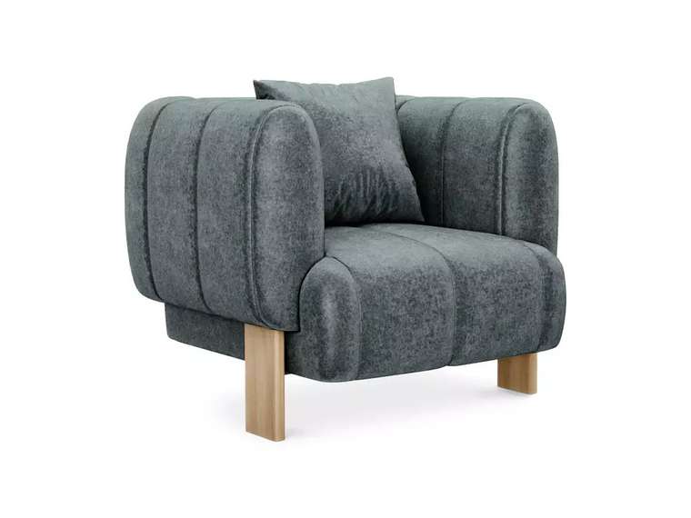 Кресло Cassis темно-зеленого цвета с бежевыми ножками