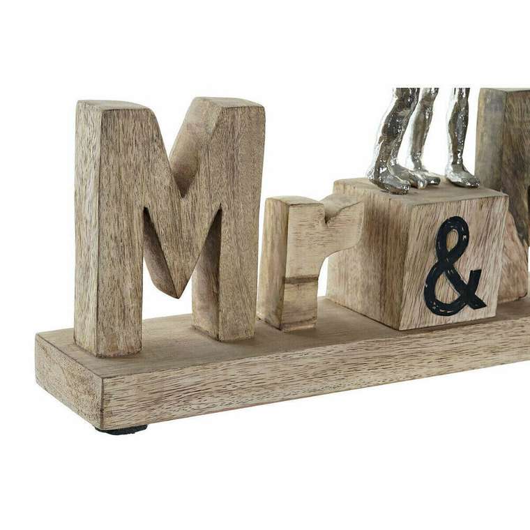 Декоративная фигура Mr & Mrs Серебристый Алюминий (51 x 7,5 x 28 cm)