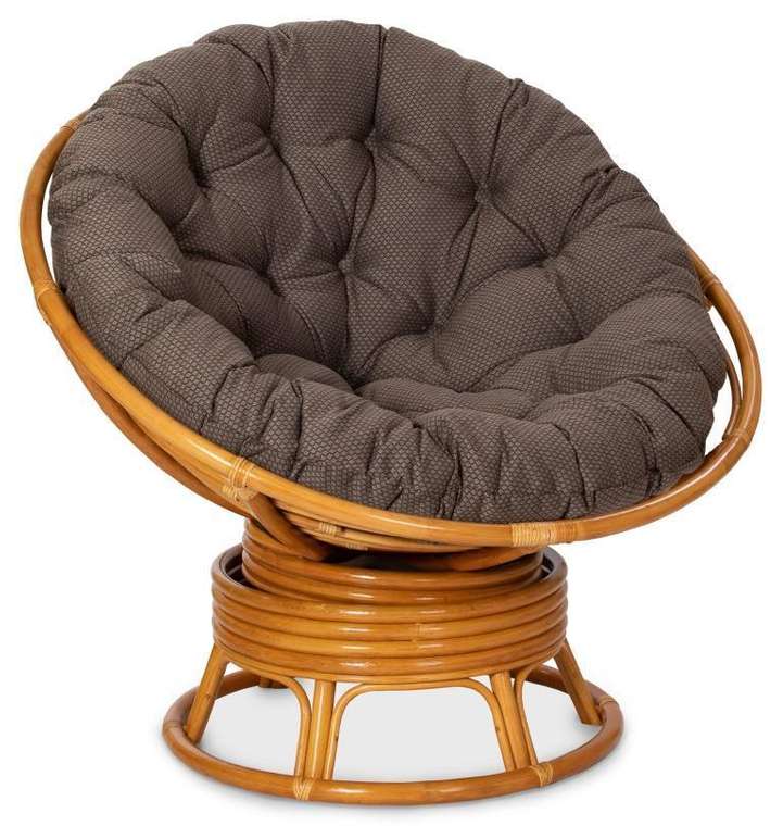 Кресло механическое Papasan коньячного цвета