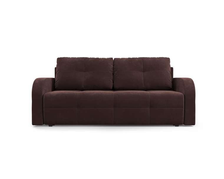 Прямой диван-кровать Марсель 3 шоколадного цвета