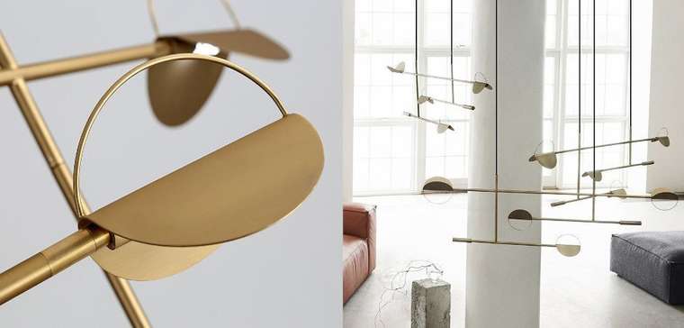 Люстра BOLIA LEAVES PENDANT Brass 4000К