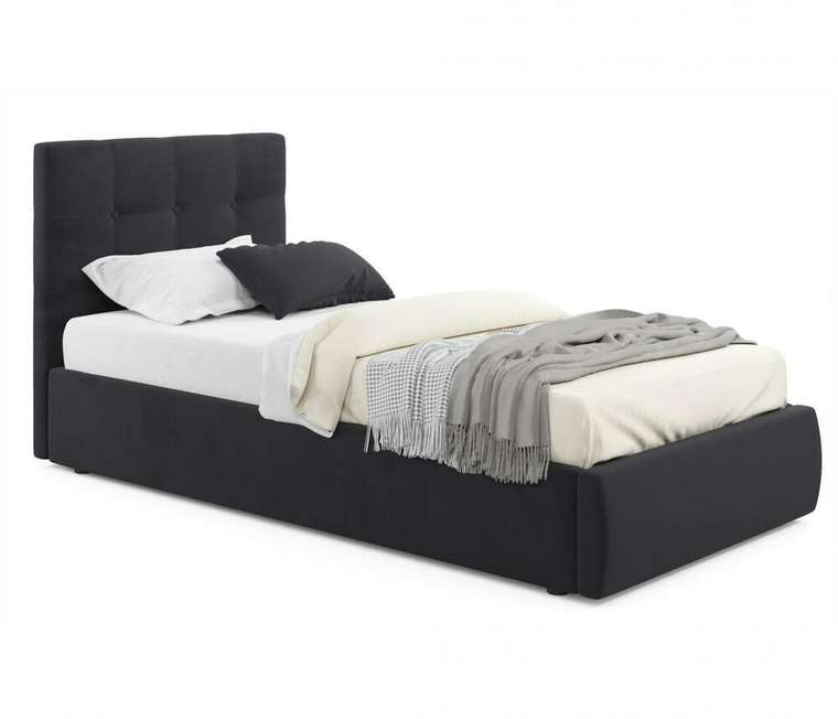 Кровать Selesta 90х200 с матрасом черного цвета