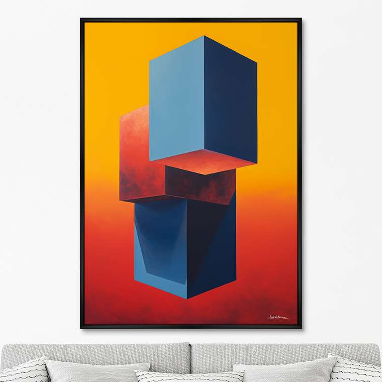 Репродукция картины Cubes, 2024г.