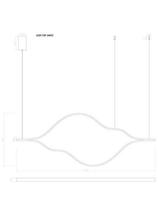 Подвесная люстра Arte Lamp ODYSSEY A2911SP-34GO