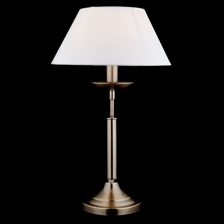 Классическая настольная лампа с абажуром 01010/1 античная бронза Hotel