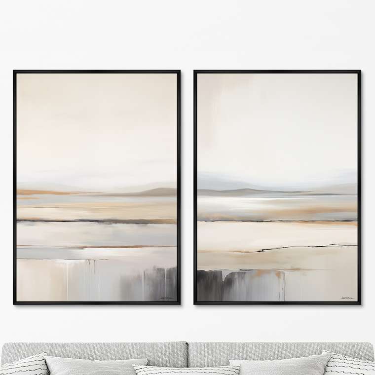 Набор из двух репродукций картин Landscape collection, Salt lake, 2024г.
