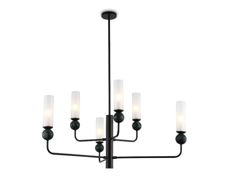 Люстра на штанге Ceramo Modern LH53274 (стекло, цвет белый)