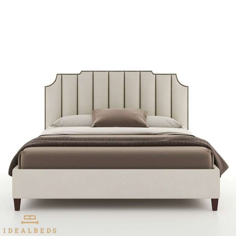Кровать Bayonne Mod Collection 160х200 бежевого цвета без подъемного механизма