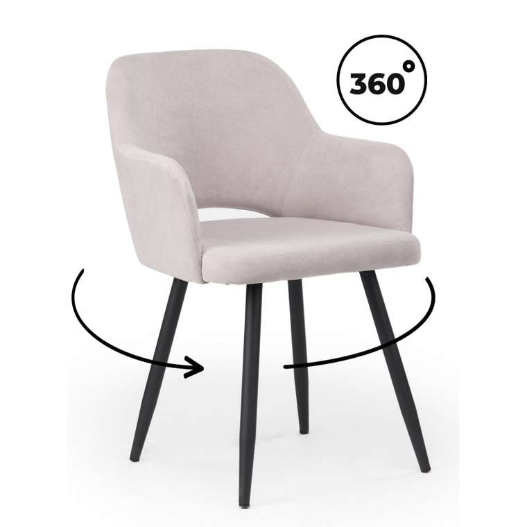 Обеденный стул Эолин 360 светло-серого цвета