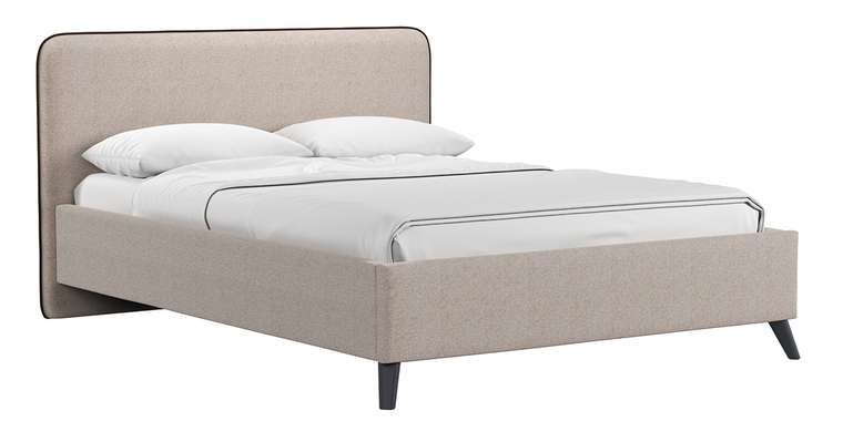 Кровать Милана 160х200 песочного цвета без подъемного механизма