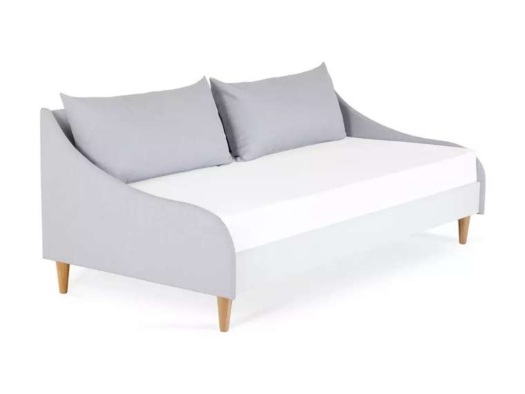 Кровать Rili 90х190 бело-серого цвета
