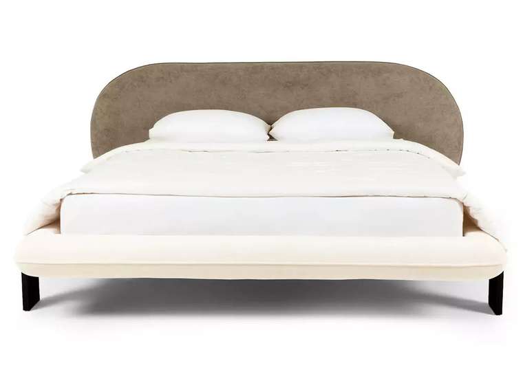 Кровать Softbay 160х200 с изголовьем коричневого цвета без подъемного механизма