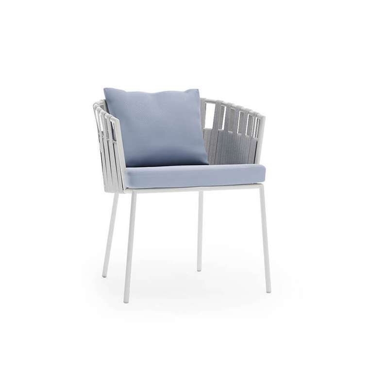 Садовое обеденное кресло Бора-Бора голубого цвета