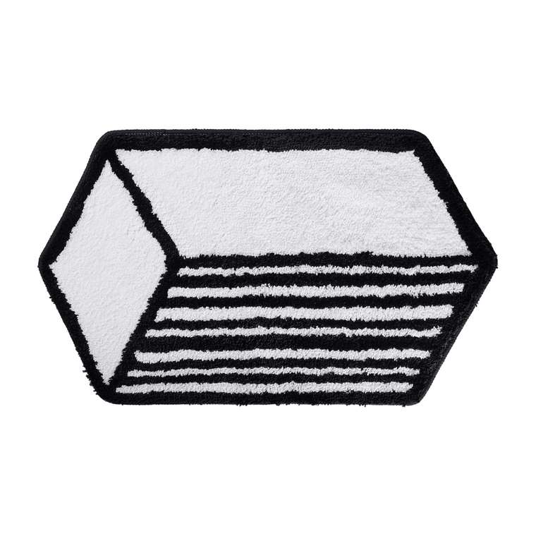 Мягкий коврик Grafica для ванной комнаты 50х85 черного цвета