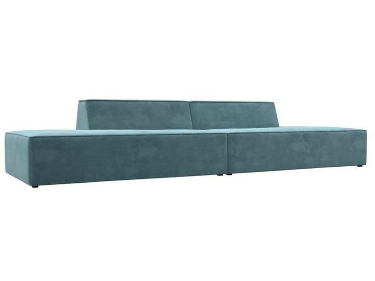 Прямой модульный диван Монс Лофт бирюзового цвета