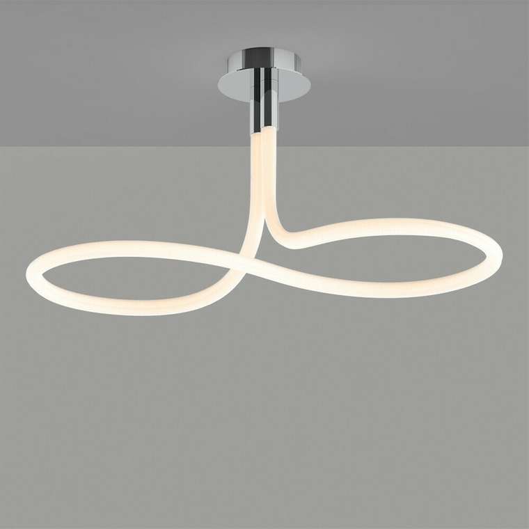 Подвесной светодиодный светильник Line серо-белого цвета
