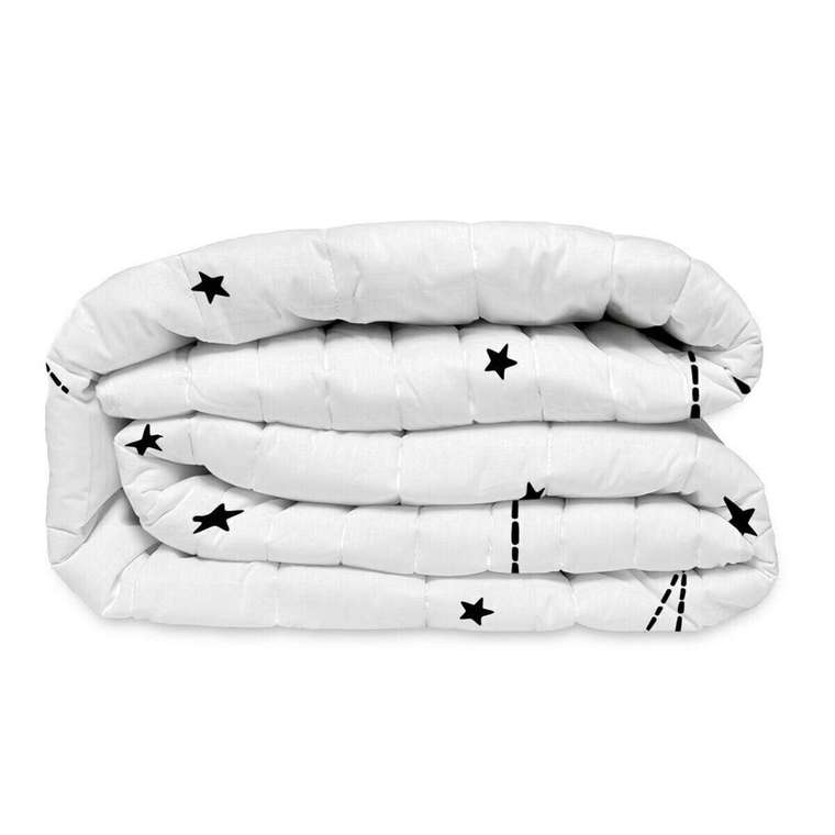Покрывало Blanc Constellation 260х260 бело-черного цвета