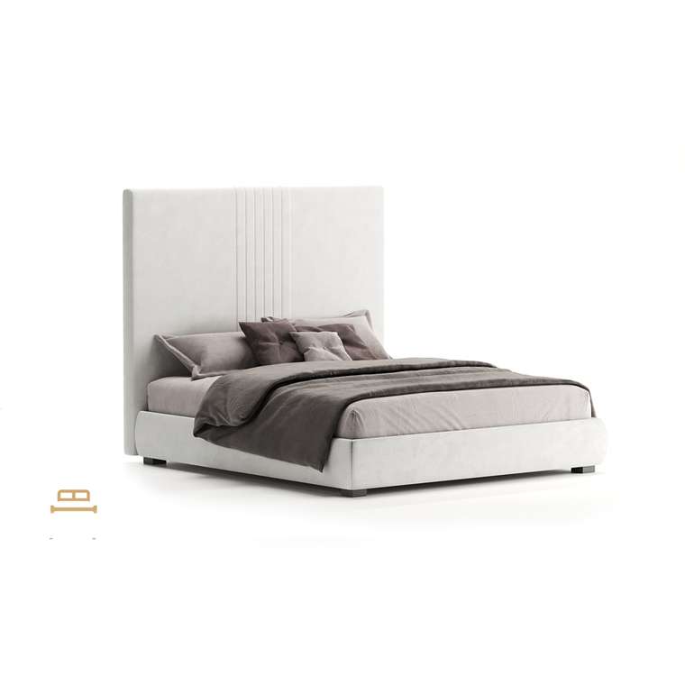 Кровать Aurora 140х200 белого цвета без подъемного механизма