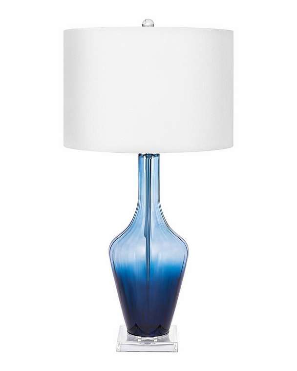 Настольная лампа Одри бело-синего цвета